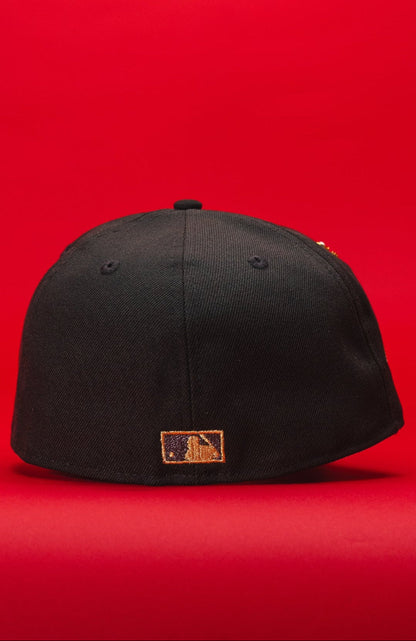 NEW ERA EXCLUSIVE 59FIFTY BLACK LOS ANGELES DODGERS W/ EMBROIDERY + 40TH ANNIVERSARY SIDE PATCH