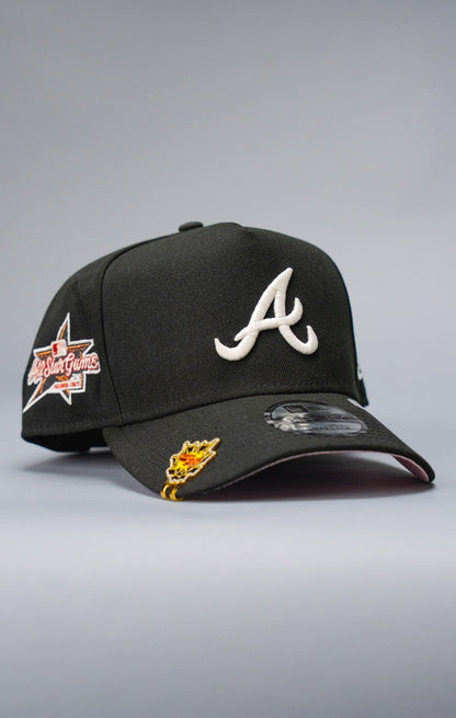 NEW ERA 9FIFTY A-FRAME BLACK ATLANTA BRAVES SNAPBACK W/ ALL STAR GAME SIDE PATCH