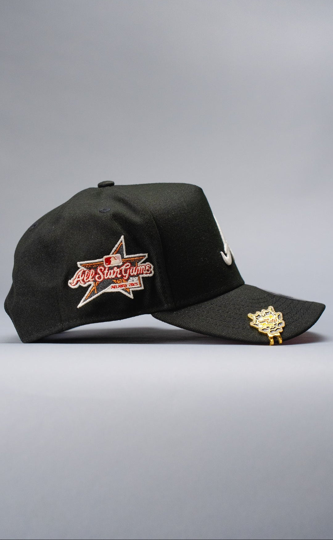 NEW ERA 9FIFTY A-FRAME BLACK ATLANTA BRAVES SNAPBACK W/ ALL STAR GAME SIDE PATCH