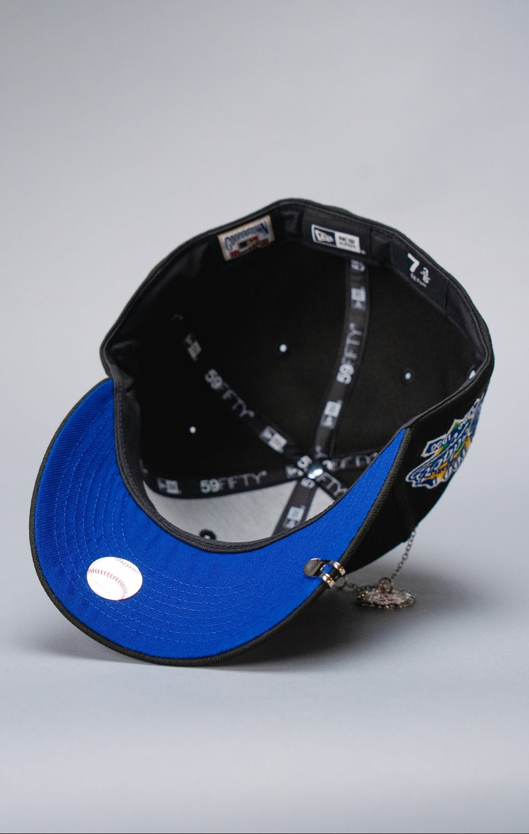NEW ERA EXCLUSIVE 59FIFTY BLACK LOS ANGELES DODGERS W/ HEART + 100TH ANNIVERSARY SIDE PATCH