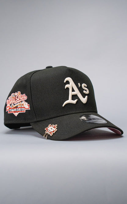 NEW ERA 9FIFTY A-FRAME BLACK OAKLAND ATHLETICS SNAPBACK W/ "BATTLE OF THE BAY" SIDE PATCH