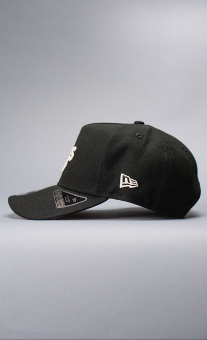 NEW ERA 9FIFTY A-FRAME BLACK OAKLAND ATHLETICS SNAPBACK W/ "BATTLE OF THE BAY" SIDE PATCH