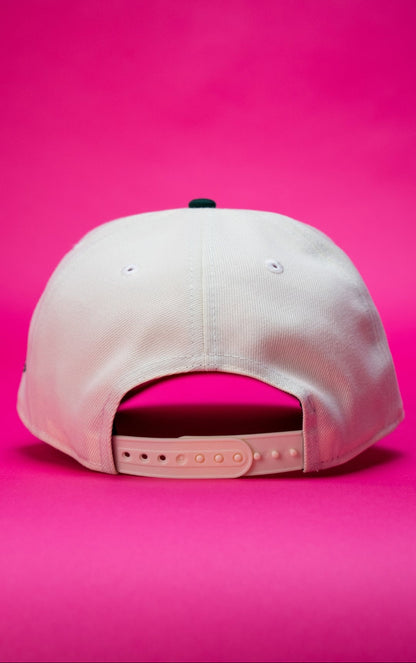 NEW ERA 9FIFTY A-FRAME CHROME/FOREST GREEN SAN DIEGO PADRES SNAPBACK W/ ALL STAR GAME SIDE PATCH