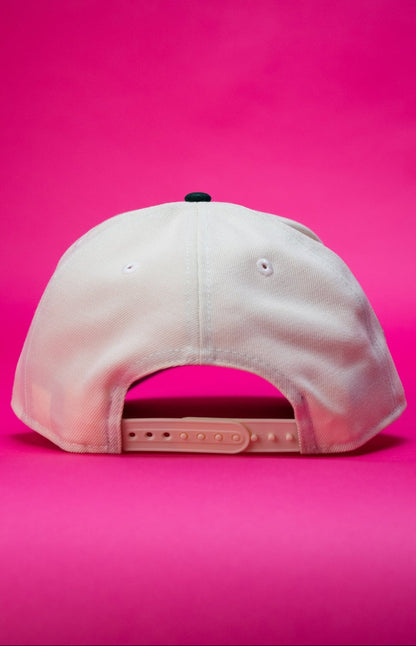 NEW ERA 9FIFTY A-FRAME CHROME/FOREST GREEN ANAHEIM ANGELS SNAPBACK W/ 50TH ANNIVERSARY SIDE PATCH