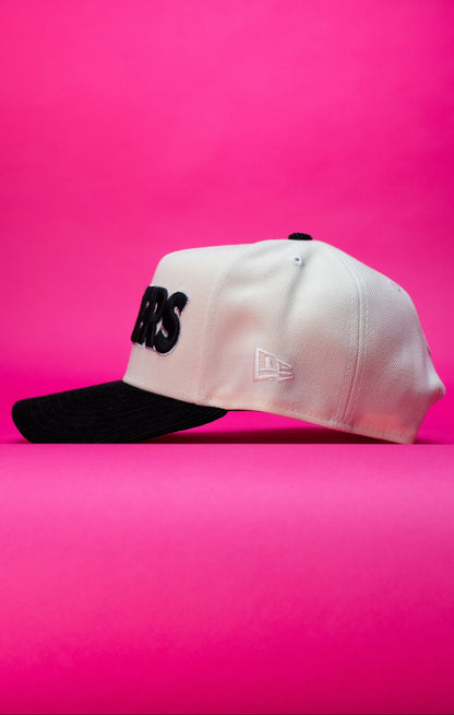 NEW ERA 9FIFTY A-FRAME CHROME/CORDUROY LAS VEGAS RAIDERS SNAPBACK W/ 1998 DRAFT SIDE PATCH