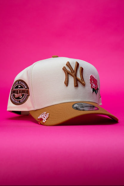 NEW ERA 9FIFTY A-FRAME CHROME/KHAKI NEW YORK YANKEES SNAPBACK W/ 2009 INAUGURAL SIDE PATCH