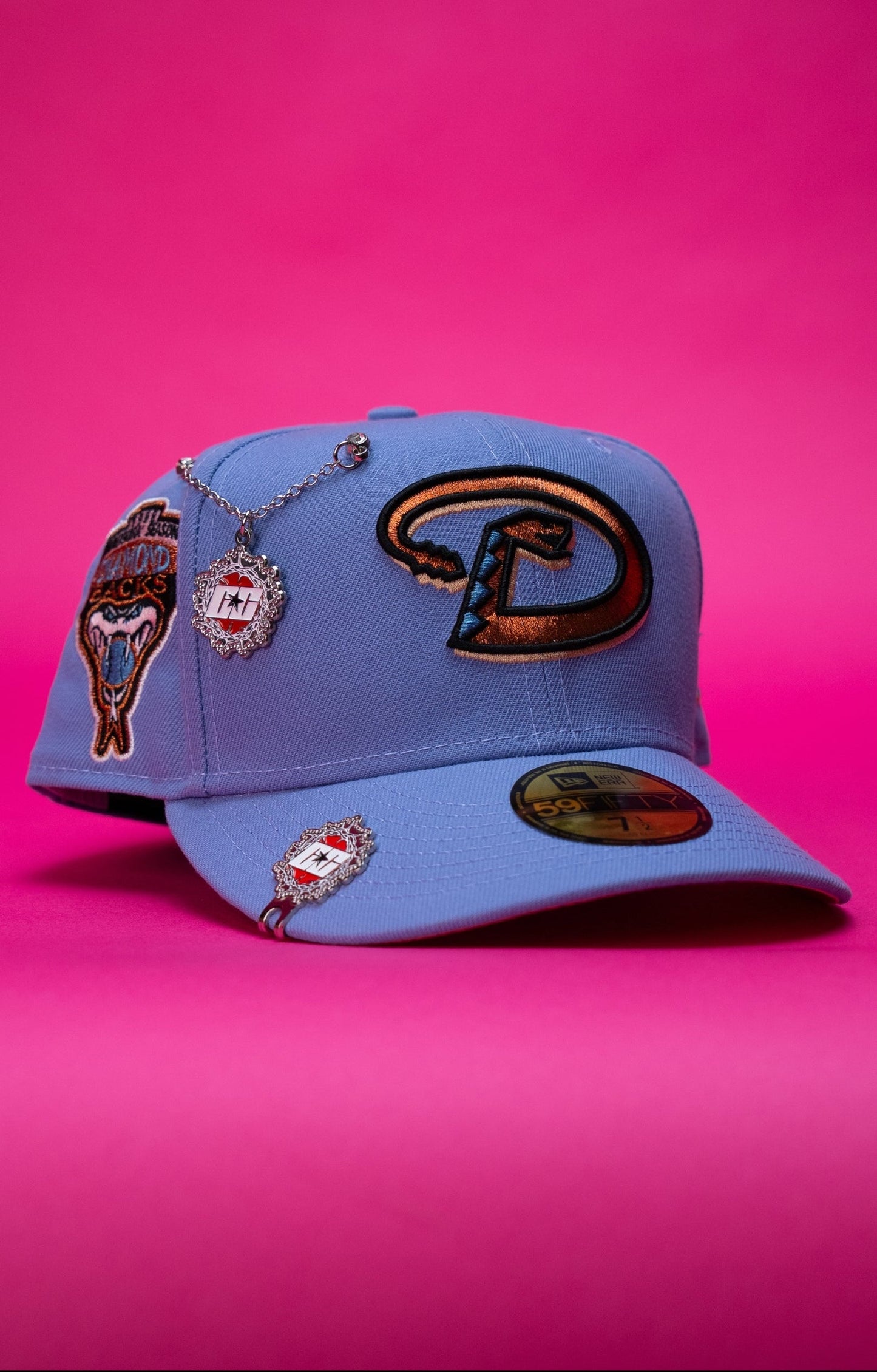 NEW ERA EXCLUSIVE 59FIFTY LAVENDER ARIZONA DIAMONDBACKS W/ 1998 INAUGURAL SEASON SIDE PATCH