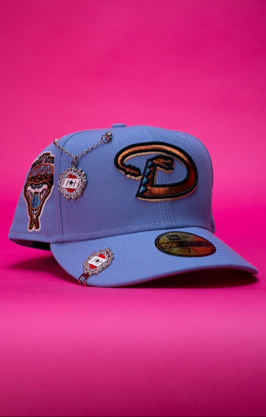 NEW ERA EXCLUSIVE 59FIFTY LAVENDER ARIZONA DIAMONDBACKS W/ 1998 INAUGURAL SEASON SIDE PATCH