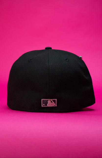 NEW ERA EXCLUSIVE 59FIFTY BLACK LOS ANGELES DODGERS W/ ROSE + 1988 WORLD SERIES SIDE PATCH