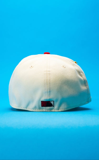 NEW ERA EXCLUSIVE 59FIFTY CHROME/GOLD LOS ANGELES DODGERS W/ 2000 ALL STAR GAME SIDE PATCH