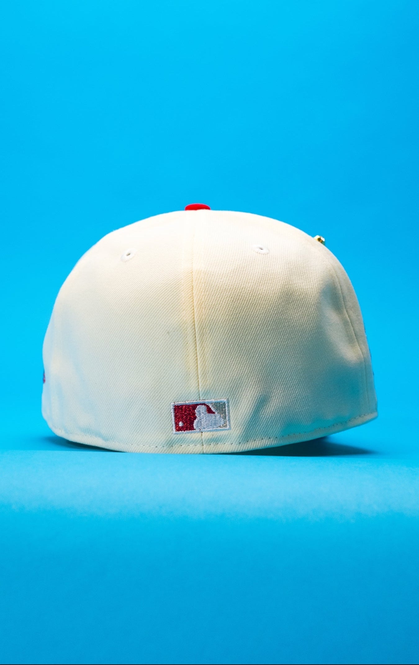 NEW ERA EXCLUSIVE 59FIFTY CHROME/RED LOS ANGELES DODGERS "CITY OF ANGELS" W/ 1ST WORLD CHAMPIONSHIP SIDE PATCH