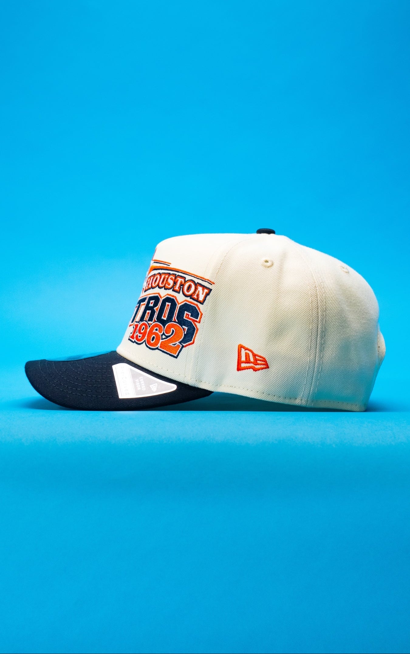 NEW ERA 9FIFTY A-FRAME CHROME/NAVY HOUSTON ASTROS SNAPBACK W/ 1962 EMBROIDERY