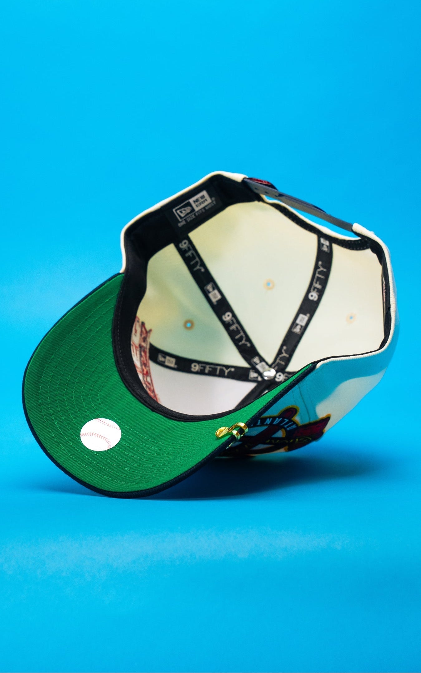 NEW ERA 9FIFTY A-FRAME CHROME/NAVY ATLANTA BRAVES SNAPBACK W/ 1871 EMBROIDERY