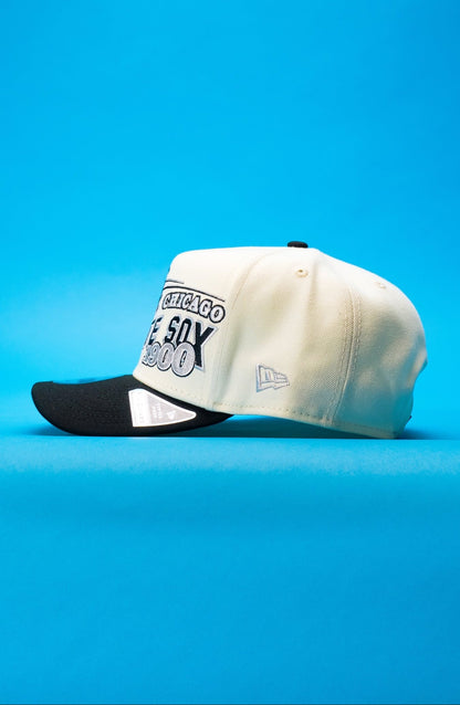 NEW ERA 9FIFTY A-FRAME CHROME/BLACK CHICAGO WHITE SOX SNAPBACK W/ 1900 EMBROIDERY