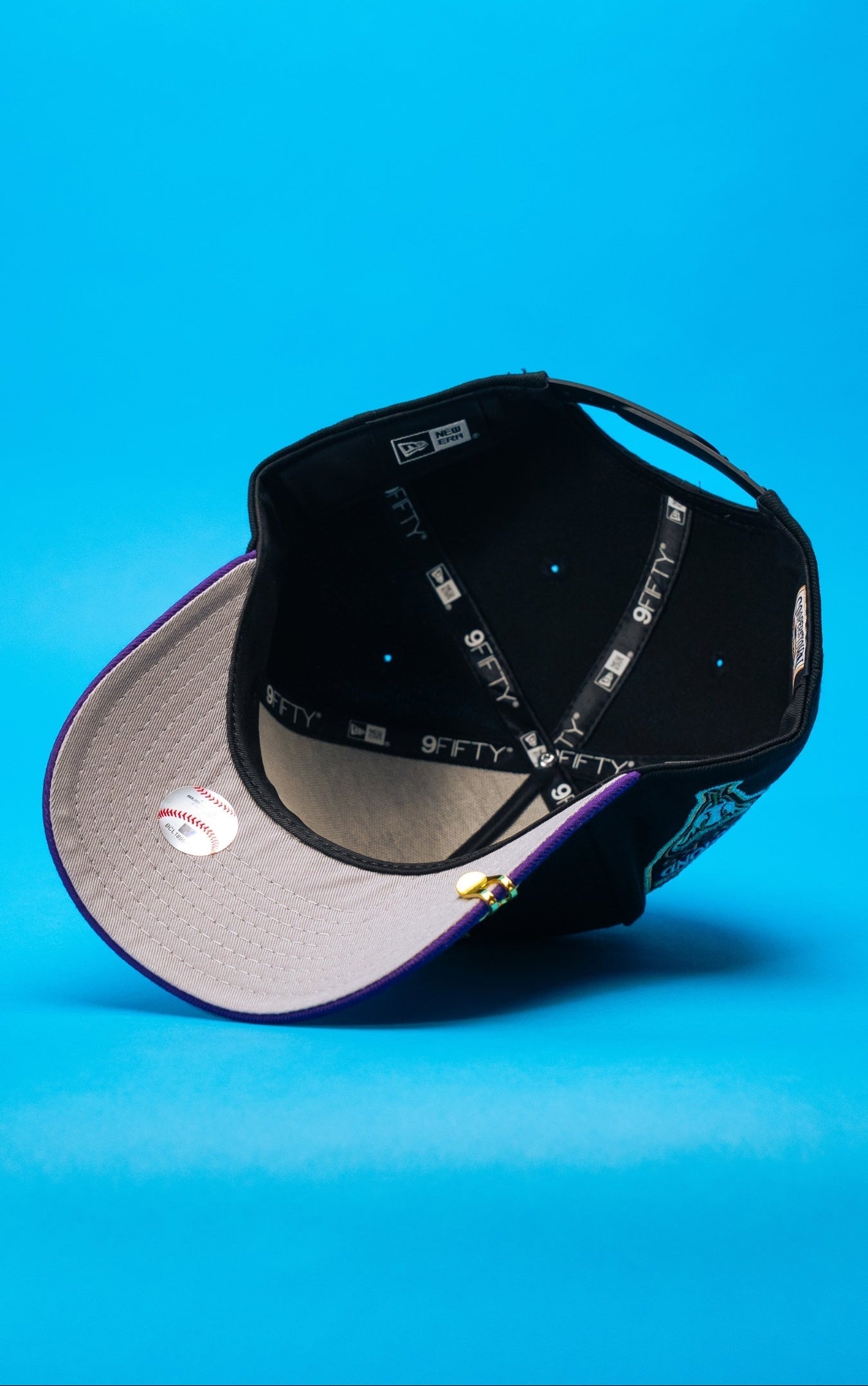 NEW ERA 9FIFTY A-FRAME BLACK/PURPLE ARIZONA DIAMONDBACKS SNAPBACK W/ 1998 INAUGURAL SEASON SIDE PATCH