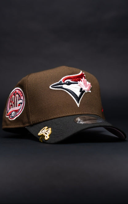 NEW ERA 9FIFTY A-FRAME BROWN/BLACK TORONTO BLUE JAYS SNAPBACK W/ 30TH SEASON SIDE PATCH