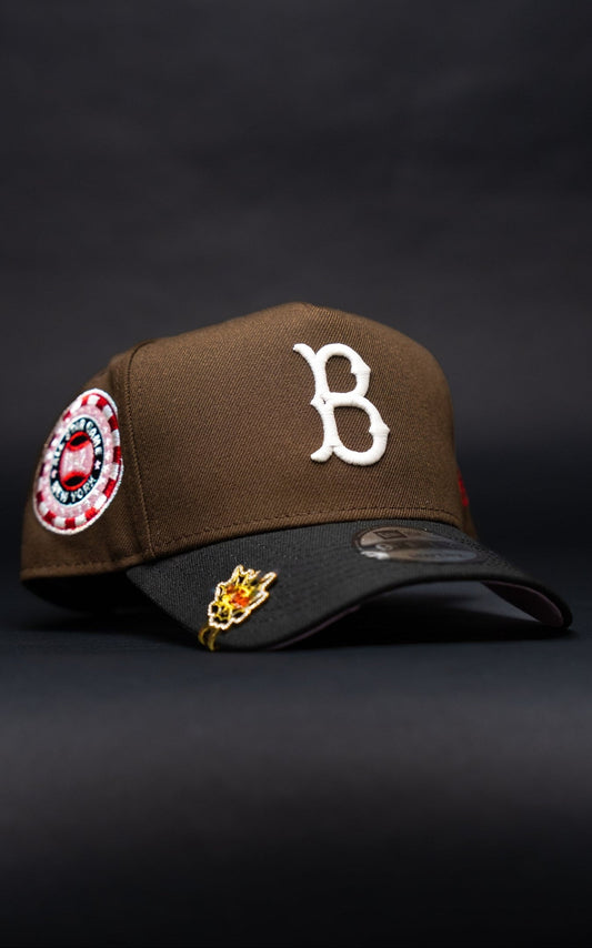 NEW ERA 9FIFTY A-FRAME BROWN/BLACK BOSTON RED SOX SNAPBACK W/ ALL STAR GAME SIDE PATCH