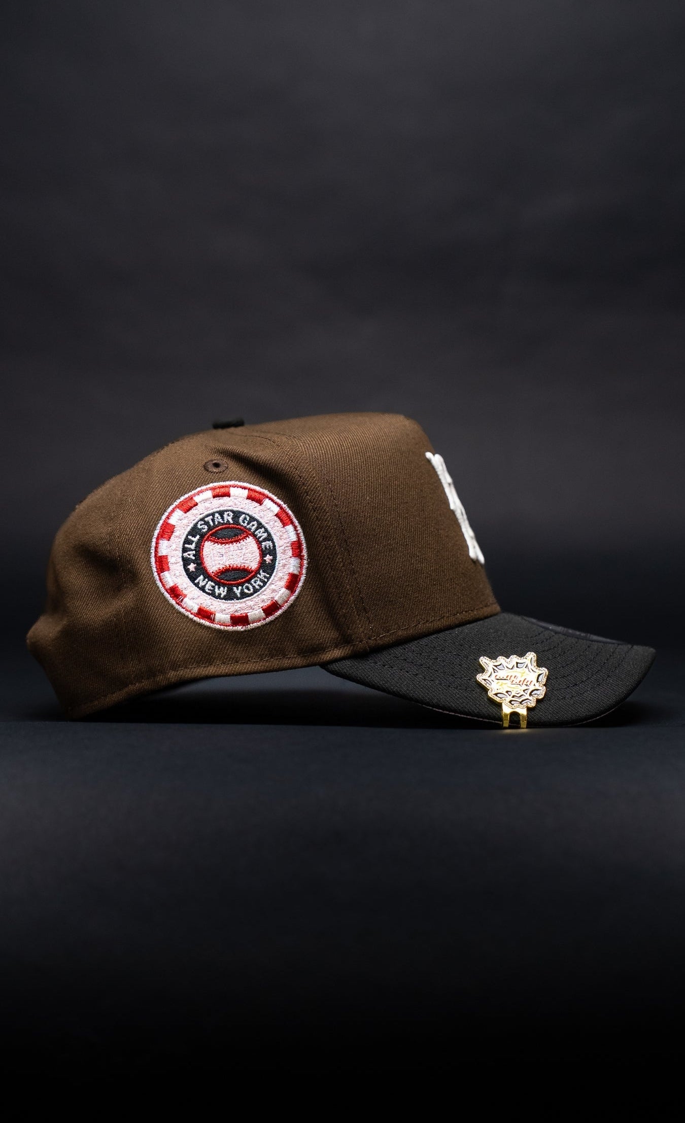NEW ERA 9FIFTY A-FRAME BROWN/BLACK BOSTON RED SOX SNAPBACK W/ ALL STAR GAME SIDE PATCH