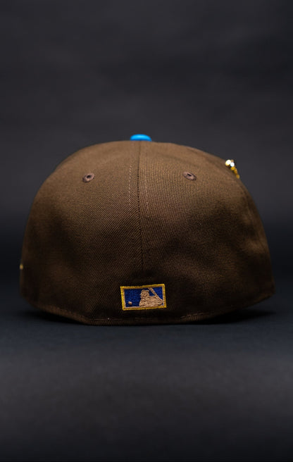 NEW ERA EXCLUSIVE 59FIFTY BROWN/RUST ANAHEIM ANGELS W/ 40TH ANNIVERSARY SIDE PATCH