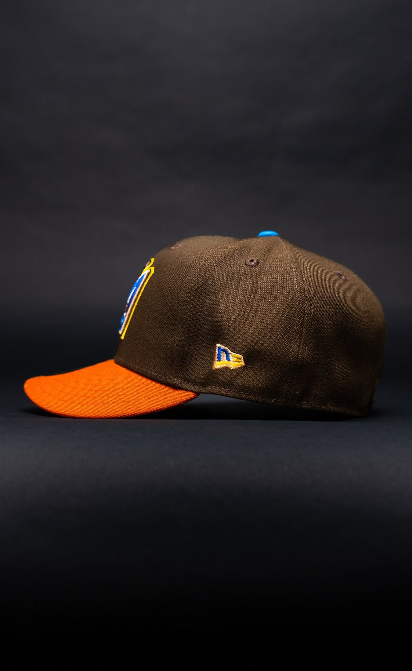 NEW ERA EXCLUSIVE 59FIFTY BROWN/RUST ANAHEIM ANGELS W/ 40TH ANNIVERSARY SIDE PATCH