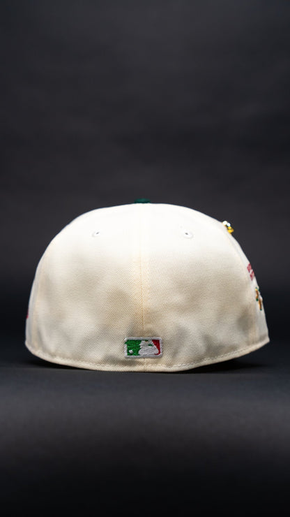 NEW ERA EXCLUSIVE 59FIFTY CHROME/FOREST GREEN LOS ANGELES DODGERS W/ EMBROIDERY + SHOHEI OHTANI SIDE PATCH