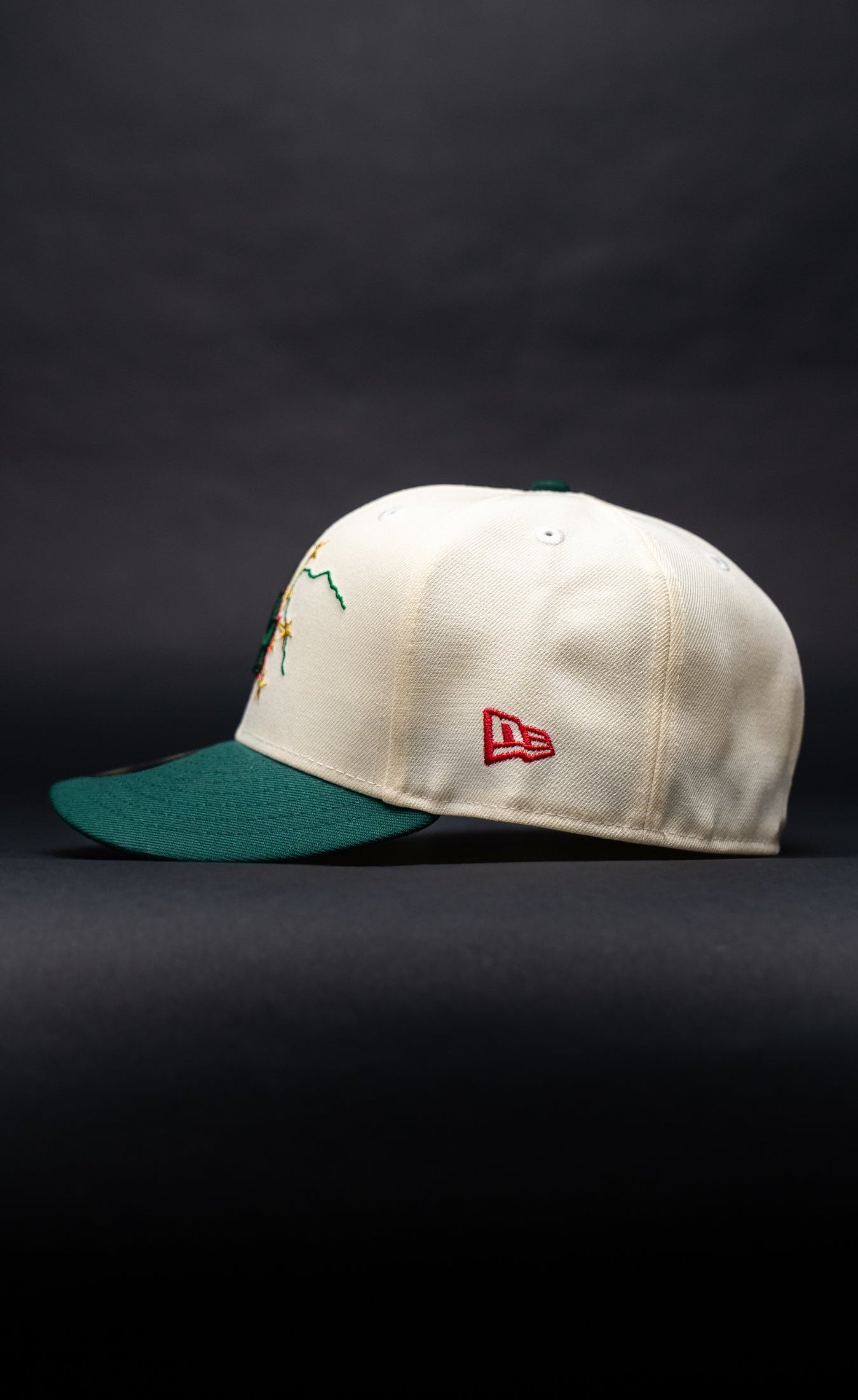 NEW ERA EXCLUSIVE 59FIFTY CHROME/FOREST GREEN LOS ANGELES DODGERS W/ EMBROIDERY + SHOHEI OHTANI SIDE PATCH