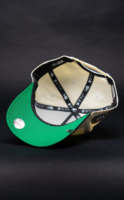 NEW ERA 9FIFTY A-FRAME CHROME/BLACK BALTIMORE ORIOLES W/ 30TH ANNIVERSARY SIDE PATCH