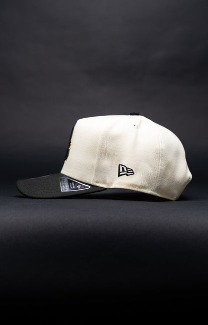 NEW ERA 9FIFTY A-FRAME CHROME/BLACK BALTIMORE ORIOLES W/ 30TH ANNIVERSARY SIDE PATCH
