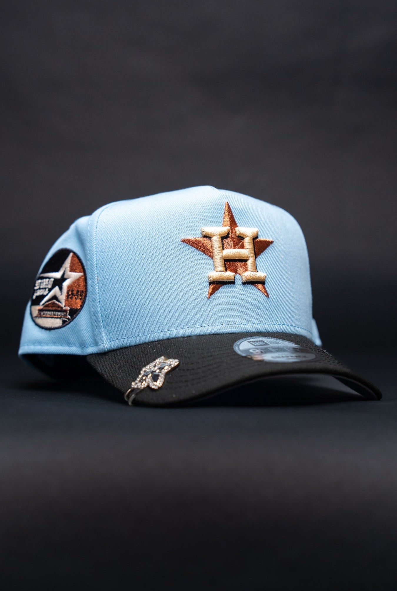 NEW ERA 9FIFTY A-FRAME SKY BLUE HOUSTON ASTROS W/ "35 GREAT YEARS" SIDE PATCH