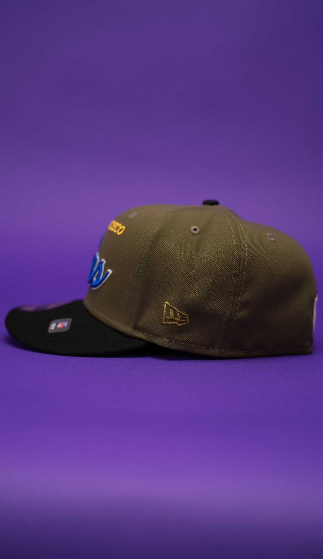 NEW ERA EXCLUSIVE 59FIFTY OLIVE/BLACK SAN FRANCISCO 49ERS W/ XXIV SUPER BOWL SIDE PATCH
