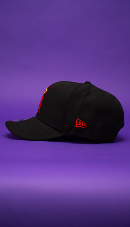 NEW ERA EXCLUSIVE 9FIFTY BLACKED OUT ANAHEIM ANGELS SNAPBACK W/ WORLD CHAMPIONS SIDE PATCH