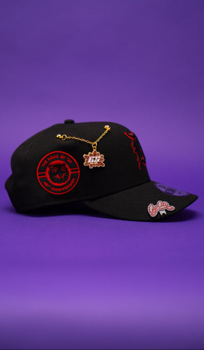 NEW ERA EXCLUSIVE 9FIFTY BLACKED OUT DETROIT TIGERS SNAPBACK W/ 40TH ANNIVERSARY SIDE PATCH