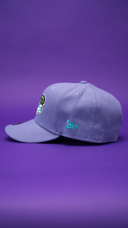 NEW ERA EXCLUSIVE 59FIFTY LAVENDER TAMPA BAY DEVILRAYS W/ 1998 INAUGURAL SEASON SIDE PATCH