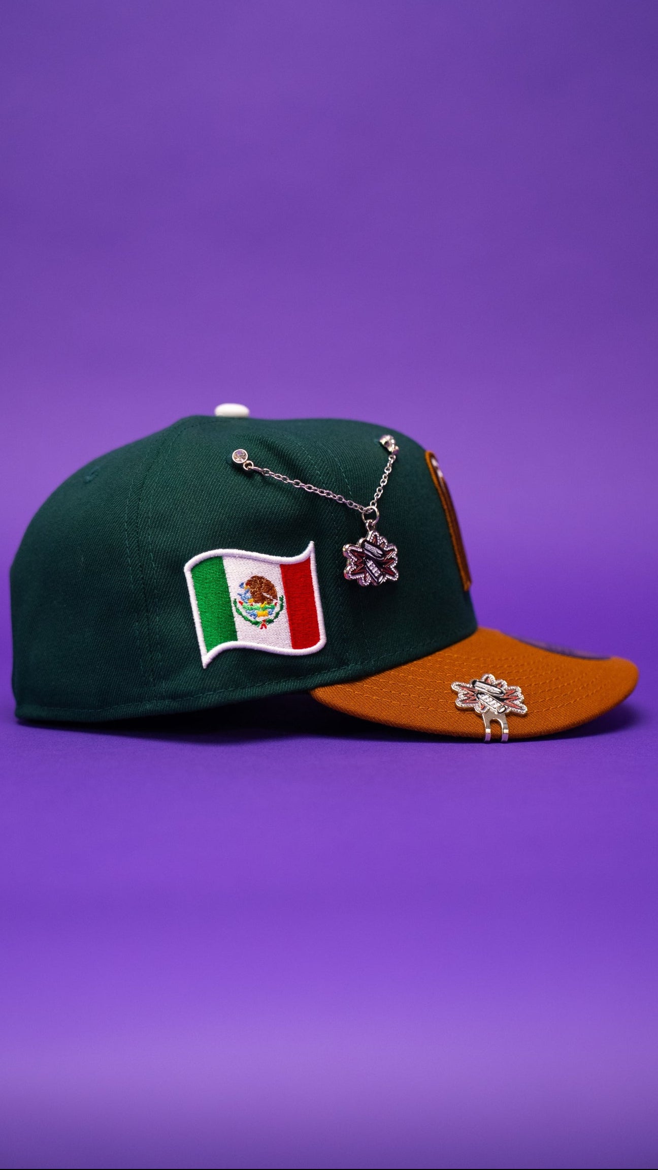 NEW ERA EXCLUSIVE 59FIFTY GREEN/KHAKI MEXICO 2025 WORLD BASEBALL CLASSIC W/ MEXICO FLAG SIDE PATCH