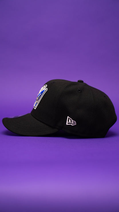 NEW ERA EXCLUSIVE 9FIFTY BLACK ANAHEIM ANGELS SNAPBACK W/ 40TH ANNIVERSARY SIDE PATCH