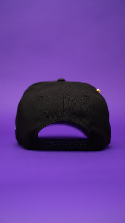NEW ERA EXCLUSIVE 9FIFTY BLACK ANAHEIM ANGELS SNAPBACK W/ 40TH ANNIVERSARY SIDE PATCH