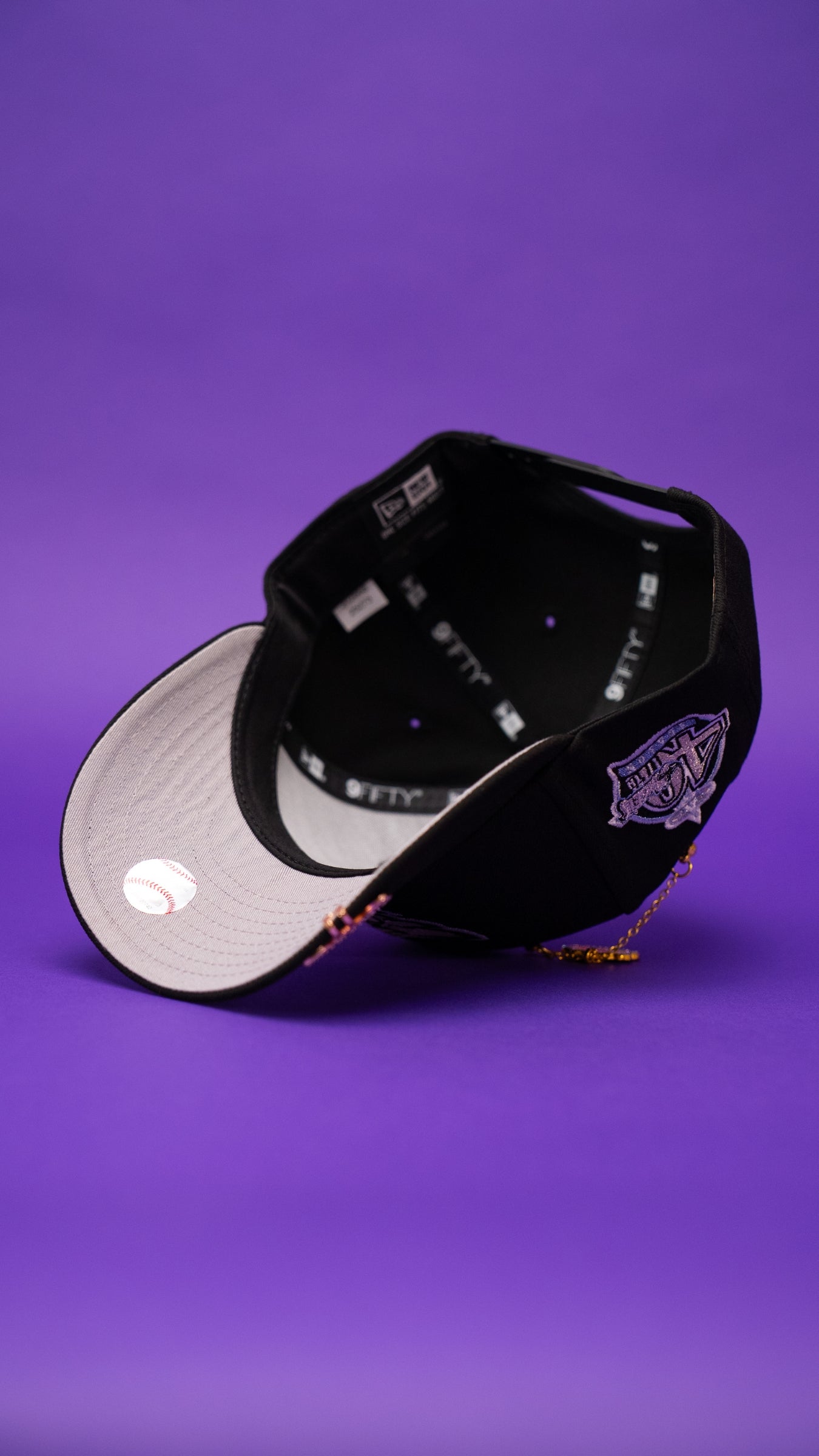 NEW ERA EXCLUSIVE 9FIFTY BLACK ANAHEIM ANGELS SNAPBACK W/ 40TH ANNIVERSARY SIDE PATCH