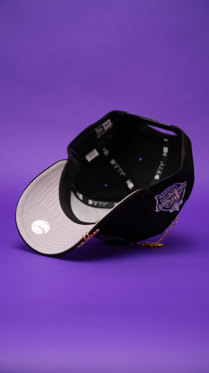 NEW ERA EXCLUSIVE 9FIFTY BLACK ANAHEIM ANGELS SNAPBACK W/ 40TH ANNIVERSARY SIDE PATCH