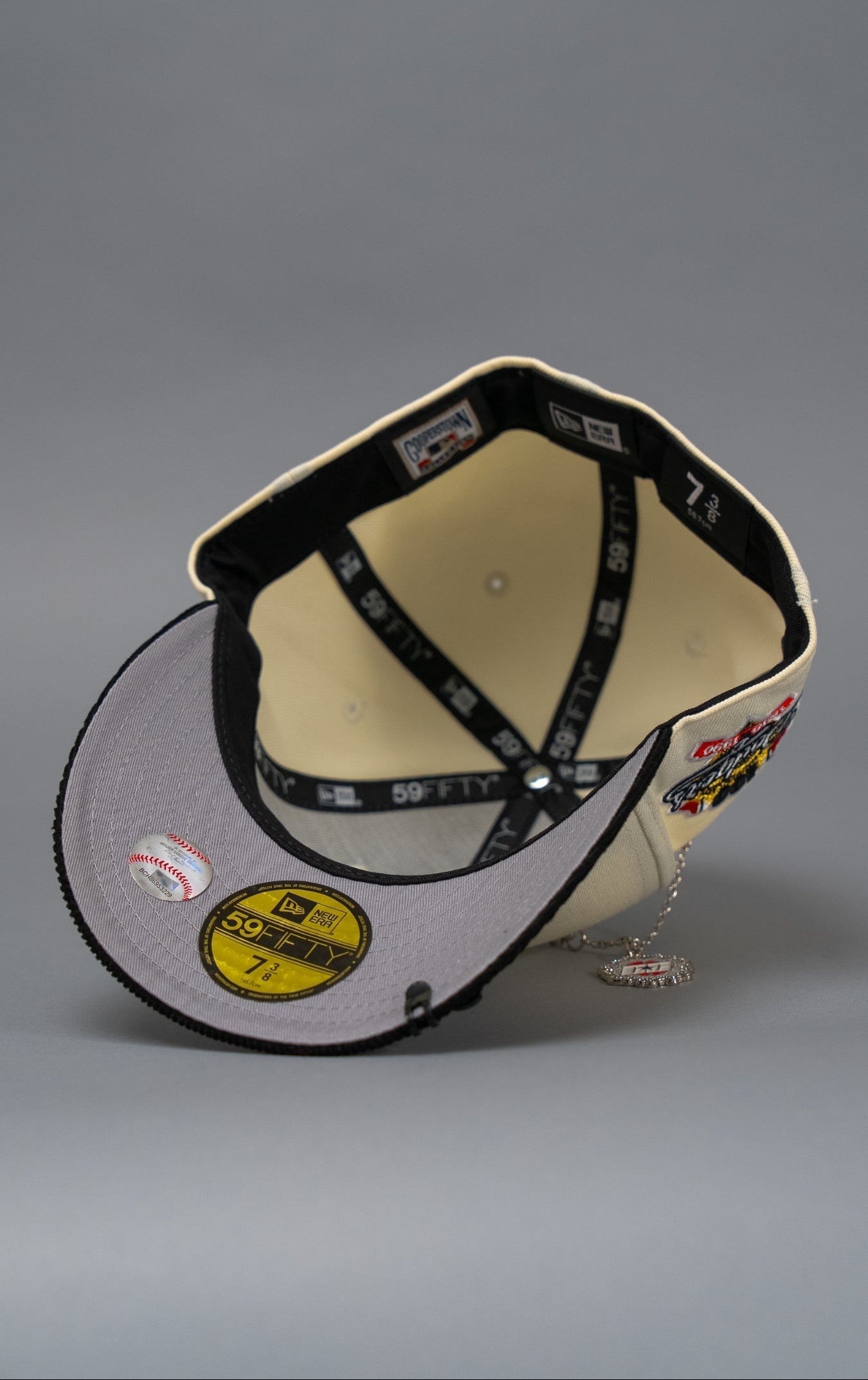 NEW ERA EXCLUSIVE 59FIFTY CHROME/CORDUROY LOS ANGELES DODGERS W/ 100TH ANNIVERSARY SIDE PATCH