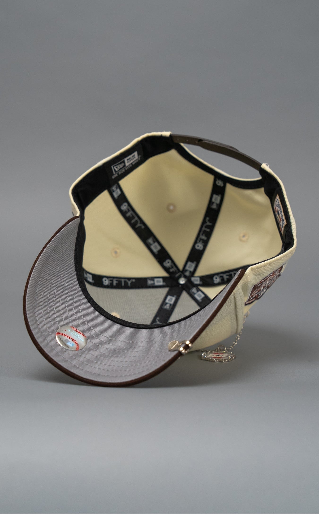 NEW ERA EXCLUSIVE 9FIFTY CHROME/BROWN LOS ANGELES DODGERS SNAPBACK W/ ROSE + 40TH ANNIVERSARY SIDE PATCH