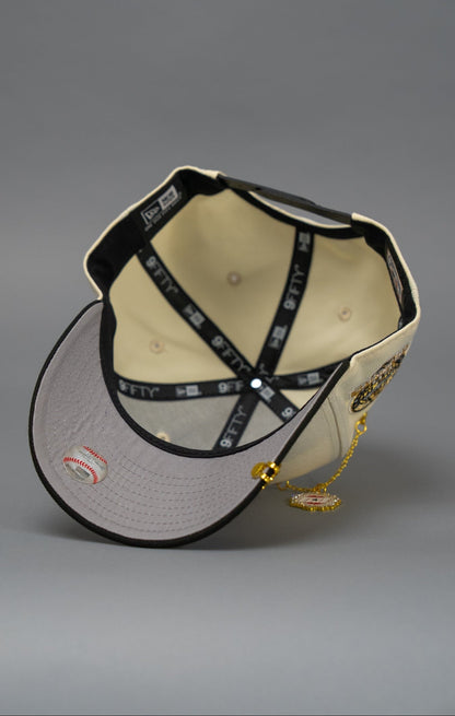 NEW ERA EXCLUSIVE 9FIFTY CHROME/BLACK LOS ANGELES DODGERS SNAPBACK W/ 60TH ANNIVERSARY SIDE PATCH