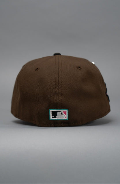 NEW ERA EXCLUSIVE 59FIFTY BROWN/BLACK TAMPA BAY RAYS W/ 10TH SEASON SIDE PATCH