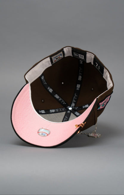 NEW ERA EXCLUSIVE 59FIFTY BROWN/BLACK TAMPA BAY RAYS W/ 10TH SEASON SIDE PATCH
