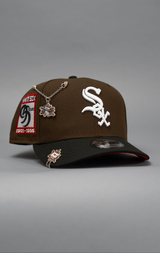 NEW ERA EXCLUSIVE 9FIFTY BROWN/BLACK CHICAGO WHITE SOX SNAPBACK W/ 95TH ANNIVERSARY SIDE PATCH