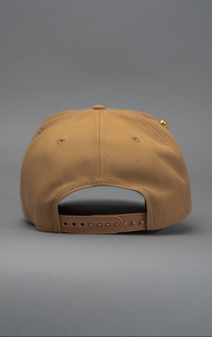 NEW ERA EXCLUSIVE 9FIFTY BEIGE CHARROS DE JALISCO SNAPBACK W/ CAMPEONES SIDE PATCH