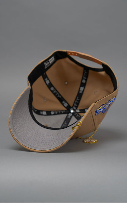 NEW ERA EXCLUSIVE 9FIFTY BEIGE CHARROS DE JALISCO SNAPBACK W/ CAMPEONES SIDE PATCH
