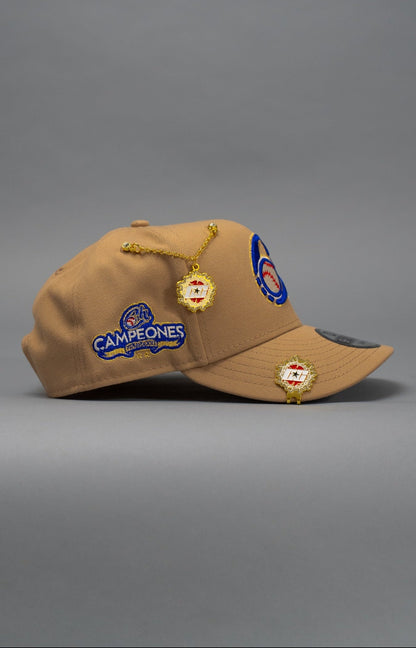 NEW ERA EXCLUSIVE 9FIFTY BEIGE CHARROS DE JALISCO SNAPBACK W/ CAMPEONES SIDE PATCH