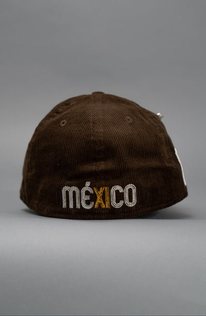 NEW ERA EXCLUSIVE 59FIFTY BROWN CORDUROY MEXICO 2025 WORLD BASEBALL CLASSIC W/ MEXICO FLAG SIDE PATCH