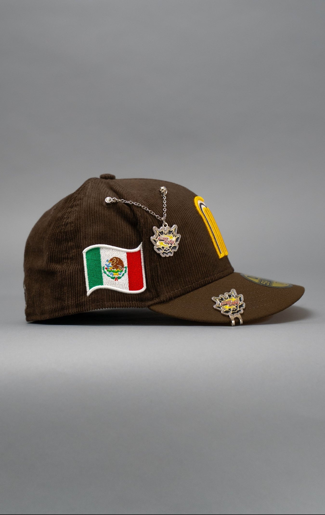 NEW ERA EXCLUSIVE 59FIFTY BROWN CORDUROY MEXICO 2025 WORLD BASEBALL CLASSIC W/ MEXICO FLAG SIDE PATCH