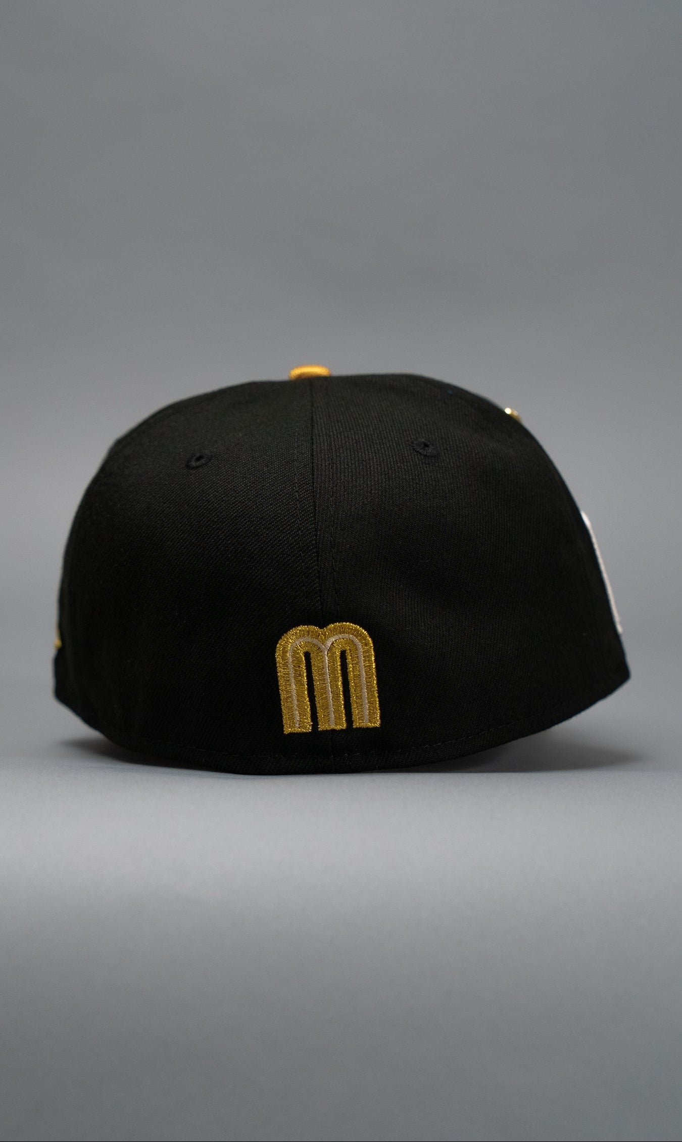NEW ERA EXCLUSIVE 59FIFTY BLACK 2025 WBC MEXICO SCRIPT W/ MEXICO FLAG SIDE PATCH